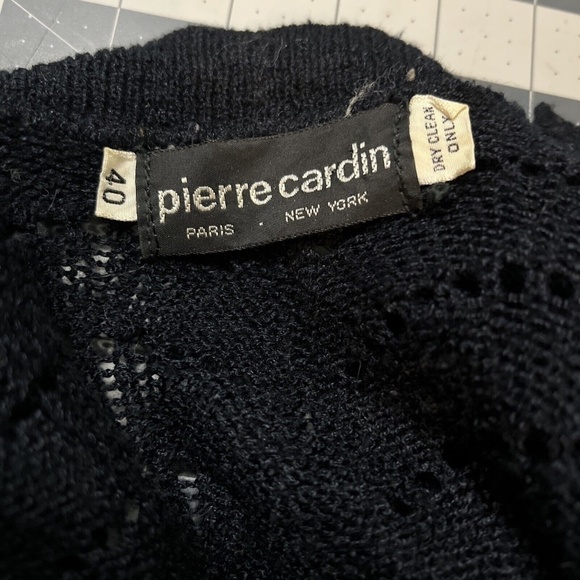 vintage pierre cardin knit buttons cardigan size 40 - Picture 5 of 5